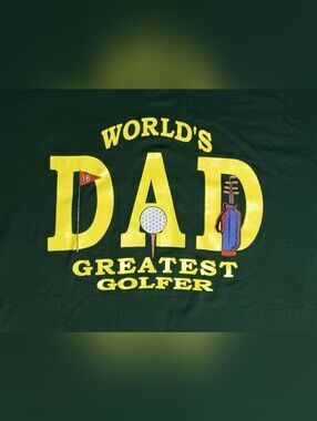 vintage DAD Worlds Greatest Golfer t-shirt 50/50 golf club balls packers green